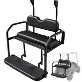 NOKINS Golf Cart Black Rear Flip Seat Kit for Club Car Precedent/Tempo/Onward 2004-Up | 1.25 Inch Steel Frame
